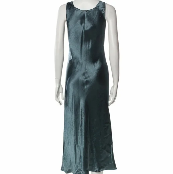 Vince Bias Scoop Neck Dress, Pine, Small - Picture 4 of 6
